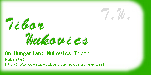 tibor wukovics business card